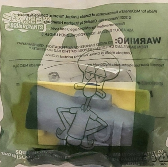 Full set SpongeBob McDonalds 2021 Happy Meal toys, all 10 toys NEW IN PACKAGE - Picture 6 of 11